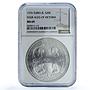 Turks Caicos Islands 20 crowns Queen Victoria KM-14 MS 69 NGC silver coin 1976