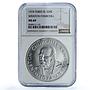 Turks Caicos Islands 20 crowns Churchill KM-2 MS 69 NGC silver coin 1974