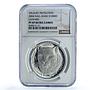 Artsakh Karabakh 1000 dram Leopard KM-19 Fauna Cat PF 69 NGC silver coin 2004