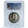 France Upper Egypt Conquest An VII Lec-10 Crocodile XF 45 PCGS silver medal 1799