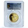 Malaysia 1 ringgit National Flower KM-198 Bunga Raya PR 69 PCGS copper coin 2010