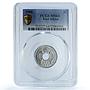East Africa British 1 cent Edward VII KM-5 Uganda MS 64 PCGS aluminum coin 1908