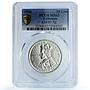 Lithuania 10 litu Republic KM-83 Vytautas MS 62 PCGS silver coin 1936