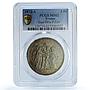 France 5 francs Hercules KM-820 Gad-745a F-334 MS 62 PCGS silver coin 1873 A