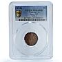 Vatican 5 centesimi Pius XI KM-1 Bermann-3361 Olive MS 64 PCGS bronze coin 1936