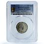 France Lorraine 12 sols Leopold I Bd-1584 Tooled AU PCGS billon coin 1728