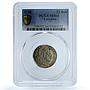 France Lorraine 12 sols Leopold I Bd-1584 MS 64 PCGS billon coin 1728