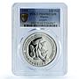 Macau 100 patacas Airport Opening KM-77 PR 69 PCGS silver coin 1995