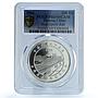 Taiwan 100 dollars High Speed Railway Y#581 Train PR 69 PCGS silver coin 2006