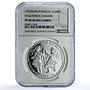Portugal 1000 escudos Pauliteiros Ibero-American Dances PF 69 NGC Ag coin 1997