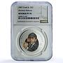 Cook Islands 2 dollars Sherlock Holmes Adventures MS 70 NGC silver coin 2007