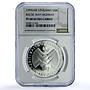 Lithuania 50 litu Baltic Way KM-123 Latvia Estonia PF 68 NGC silver coin 1999
