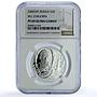 Russia 2 roubles Chigorin Y#704 Anniversary Chess PF 69 NGC silver coin 2000