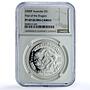 Australia 1 dollar Year Dragon KM-424 Lunar Series 1 PF 69 NGC silver coin 2000