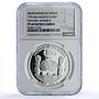 Mexico 100 pesos Columnaria KM-540 Ibero-American Ship PF69 NGC silver coin 1991