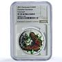 Cameroon 1000 francs Charahex Fournierae KM-50 Butterfly PF 70 NGC Ag coin 2011