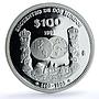 Mexico 100 pesos Columnaria KM-540 Ibero-American Ship silver coin 1991
