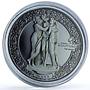 Palau 10 dollars Tre Grazie Damaged Enamel KM-859 Art 2 oz silver coin 2020
