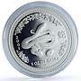 Australia 1 dollar Year Snake KM-536 Lunar Series 1 proof silver coin 2001