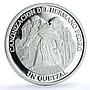Guatemala 1 quetzal Pedro Betancourt KM-287 Religion proof silver coin 2002