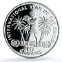 Turks Caicos Islands 10 crowns Year of the Child KM-55 UNICEF silver coin 1982