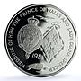 Ascension Island 25 pence Wedding KM-3a Charles Diana Turtle silver coin 1981