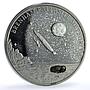 Cook Islands 5 dollars Brenham Pallasite Meteorite KM-763 Space silver coin 2007