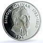 Panama 20 balboas Simon Bolivar KM-31 Anniversary proof silver coin 1976
