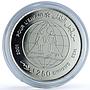 Morocco 250 dirhams Children Day Y#95 UNICEF Globe BU silver coin 2001