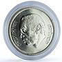Morocco 200 dirhams Independence Y#89 Anniversary BU silver coin 1990