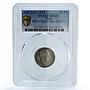 Iraq 20 fils Faisal I Error Date KM-99 XF 45 PCGS silver coin 1933