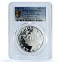 Macau 100 patacas Year Monkey KM-16 Lunar Calendar PR 69 PCGS silver coin 1980