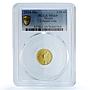 Mexico 1/10 onza Libertad Angel of Independence KM-672 MS 69 PCGS gold coin 2014