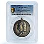 France Egypt Conquest An VII Restrike Lec-11 Crocodile MS 62 PCGS silvered medal