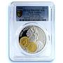 Netherlands Antilles 10 gulden Wilhemina 10 Guilders PR 69 PCGS silver coin 2001