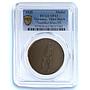 Germany Third Reich Saarland PE Museler-15.3.49 SP 63 PCGS brass medal 1935