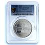 Egypt 50 pounds Constitutional Judiciary KM-1062 MS 68 PCGS silver coin 2019