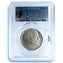 Czechoslovakia 50 korun Vladimir Lenin KM-70 MS 64 PCGS silver coin 1970