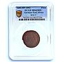 East Africa German 1 pesa Wilhelm II KM-1 J-710 MS 62 PCGS copper coin 1892