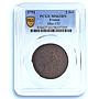 France 2 sols Monneron Freres KM-Tn23 Maz-152 MS 63 PCGS bronze coin 1791