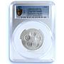 Cayman Islands 50 dollars Queens of England KM-12 MS 70 PCGS silver coin 1975