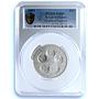 Cayman Islands 50 dollars Queens of England KM-12 MS 69 PCGS silver coin 1975