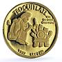Mexico 1/20 onza Teocuitlatl KM-642 Crafts Melting Aztec proof gold coin 1999