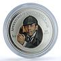 Cook Islands 2 dollars Sherlock Holmes KM-532 Literature Cinema silver coin 2007