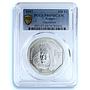 France 100 francs Guynemer KM-1196 Aviation Stork Bird PR 69 PCGS Ag coin 1997