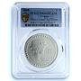 France 5 euros Coco Chanel KM-1566 Culture Art PR 66 PCGS 37 mm silver coin 2008