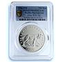 Bosnia 750 dinara Grey Wolf KM-26 Preserve Planet PR 68 PCGS silver coin 1994