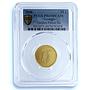 Georgia 25 lari Golden Fleece KM-97 Mythology Ship PR 69 PCGS gold coin 2008